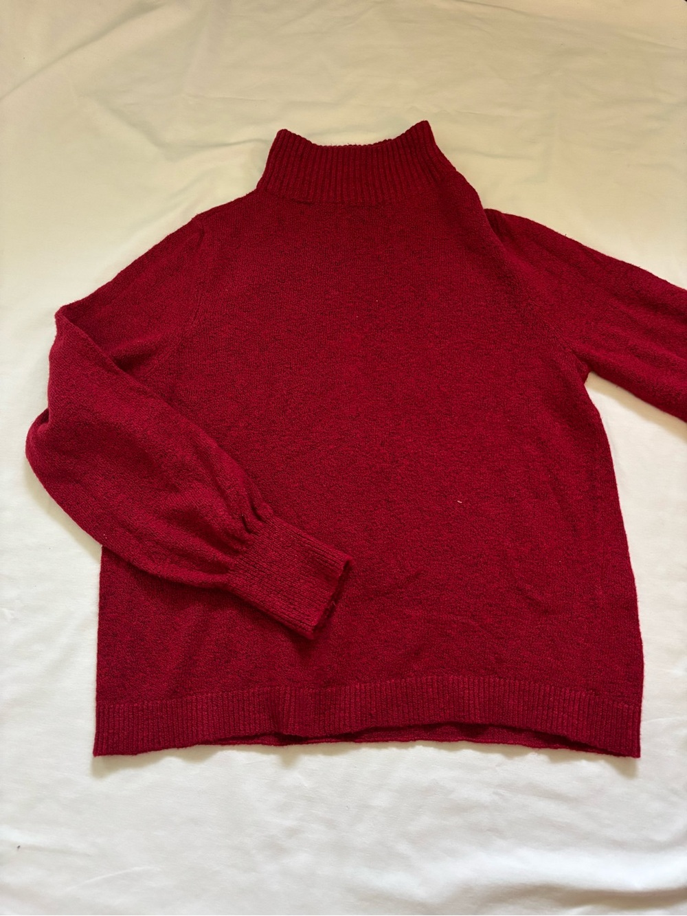 Chicos Cozy Red Turtleneck Sweater